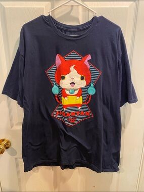 Navy Jibanyan Graphic Short Sleeve Tee size xxl
T-7